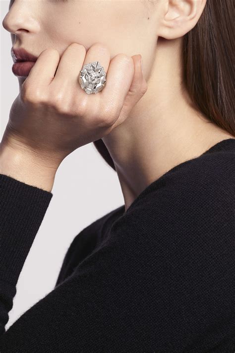 chanel lion ring|chanel diamond ring.